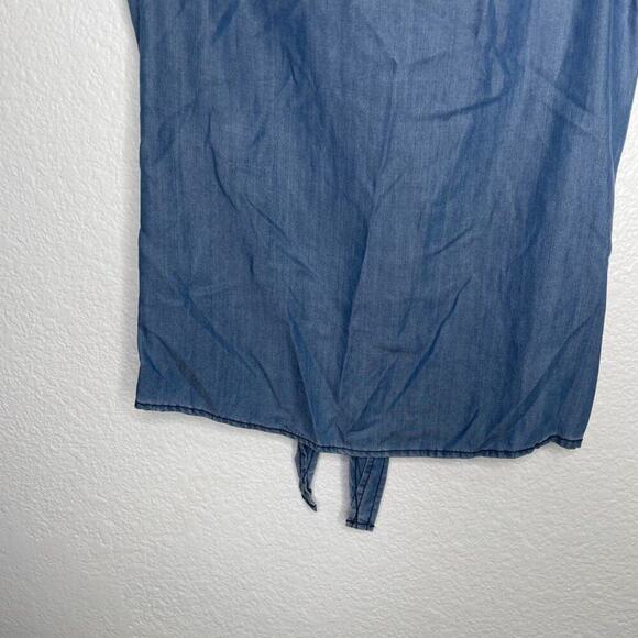 Violet Hearts Womens Top Size XS Blue Sleeveless Button Front Collared Casual - Picture 12 of 13